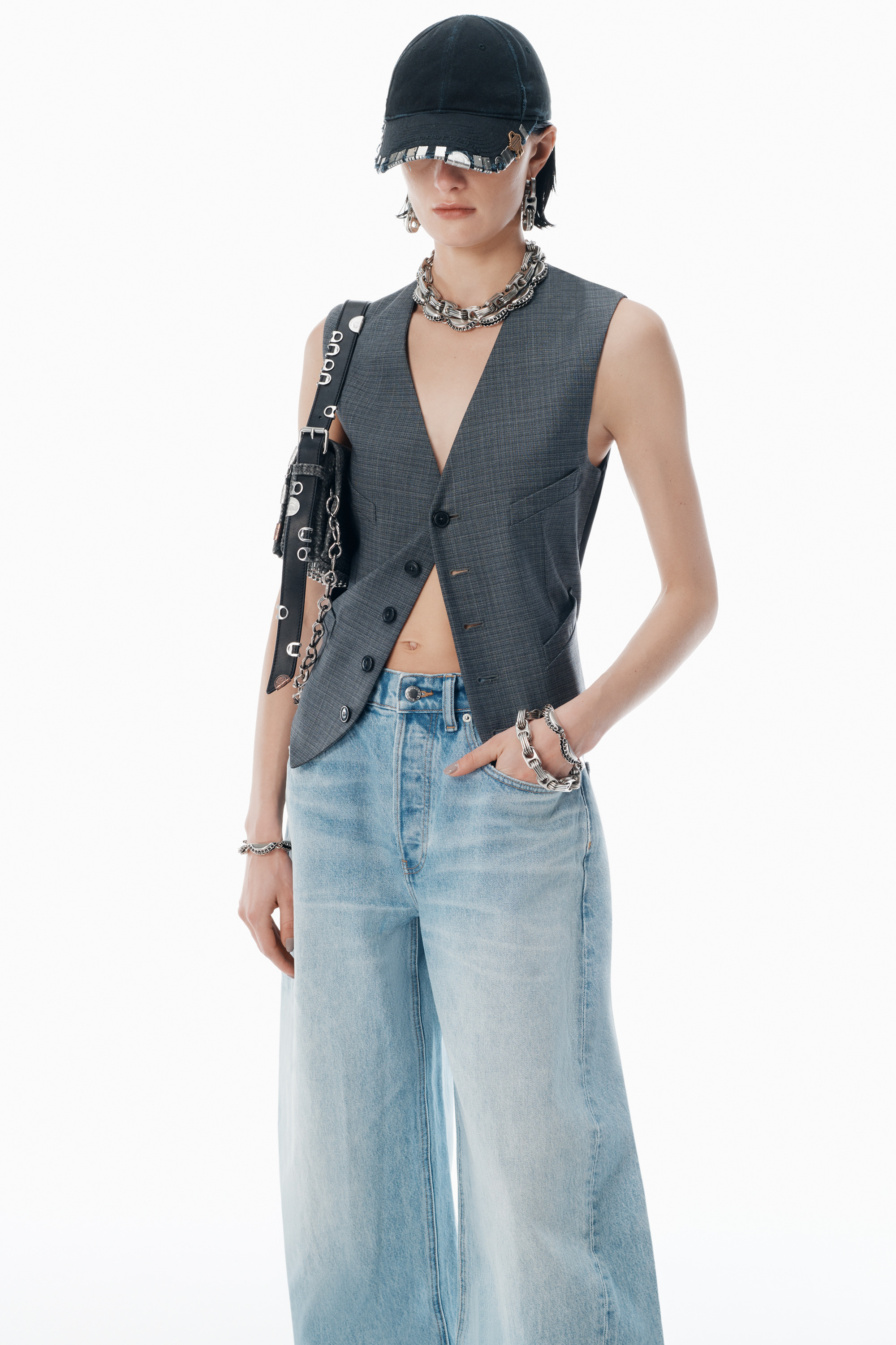 blow up bleach blue mid-rise jeans - 3
