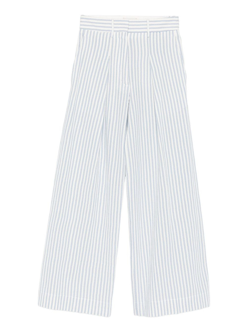 striped pleated trousers 1
