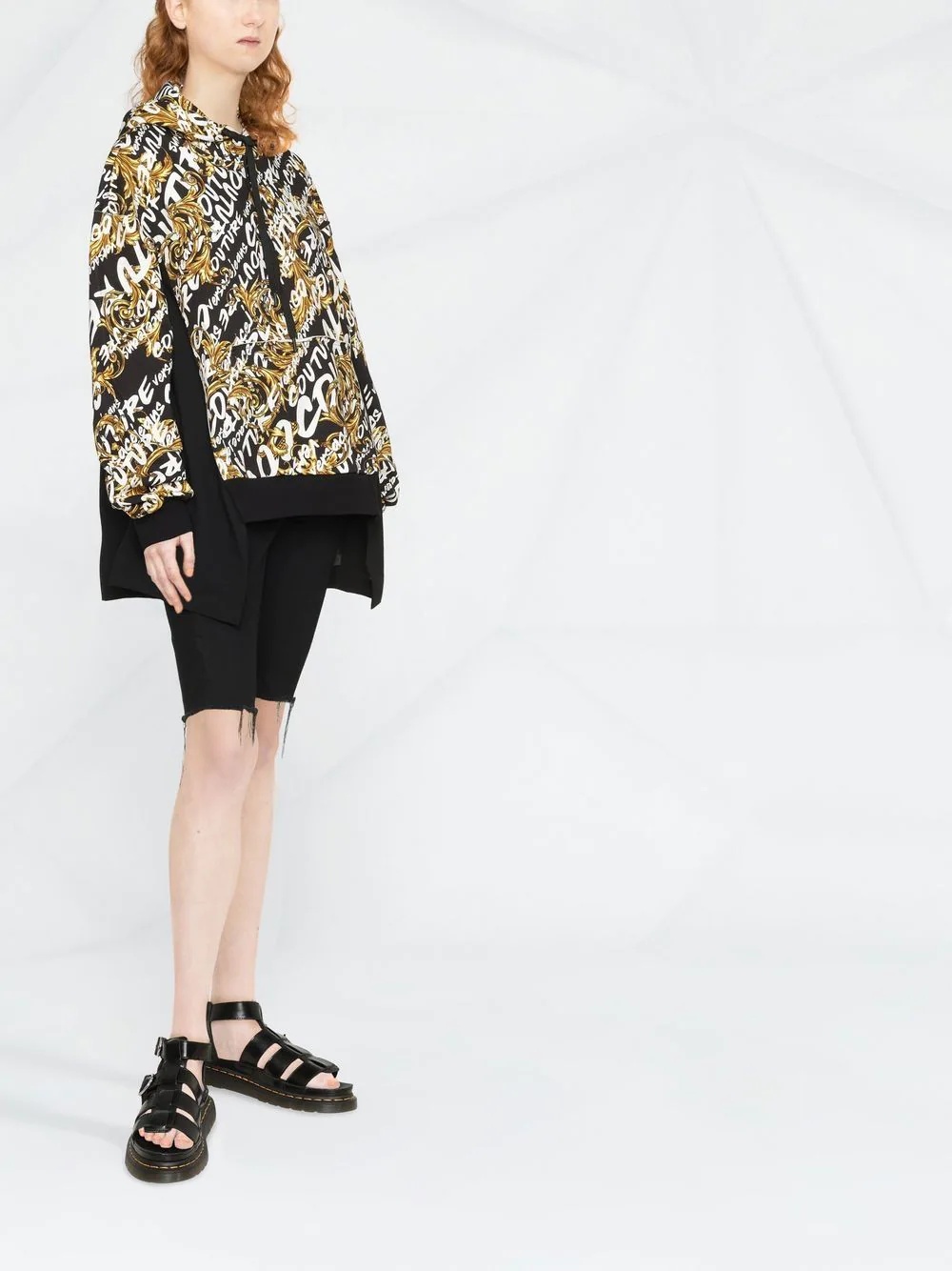 Garland logo-print panelled hoodie - 3