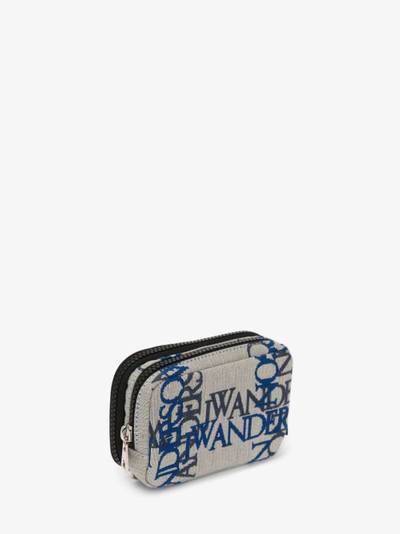 JW Anderson SMALL LOGO CANVAS DOUBLE ZIP POUCH outlook