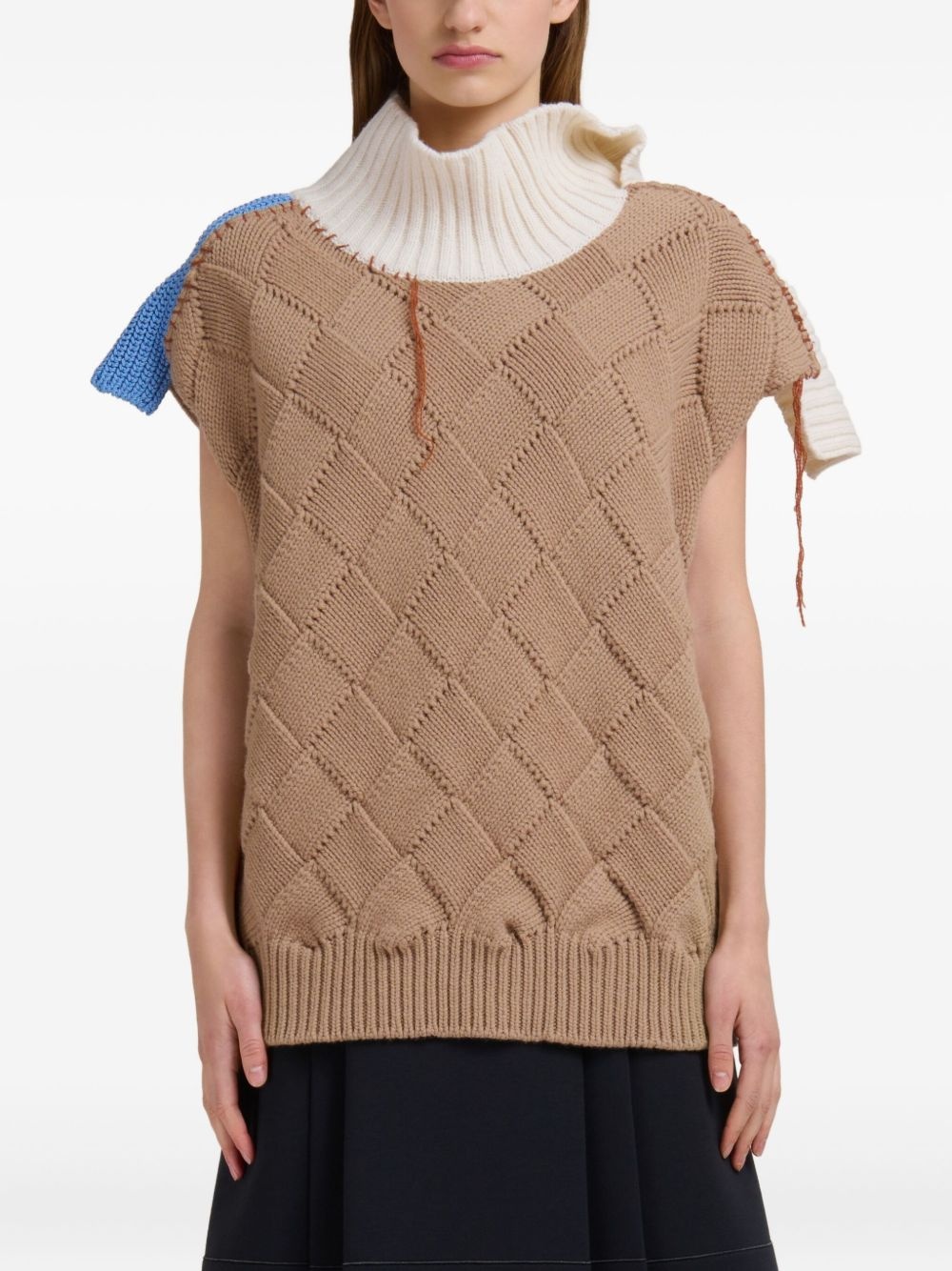 textured short-sleeve T-shirt - 3