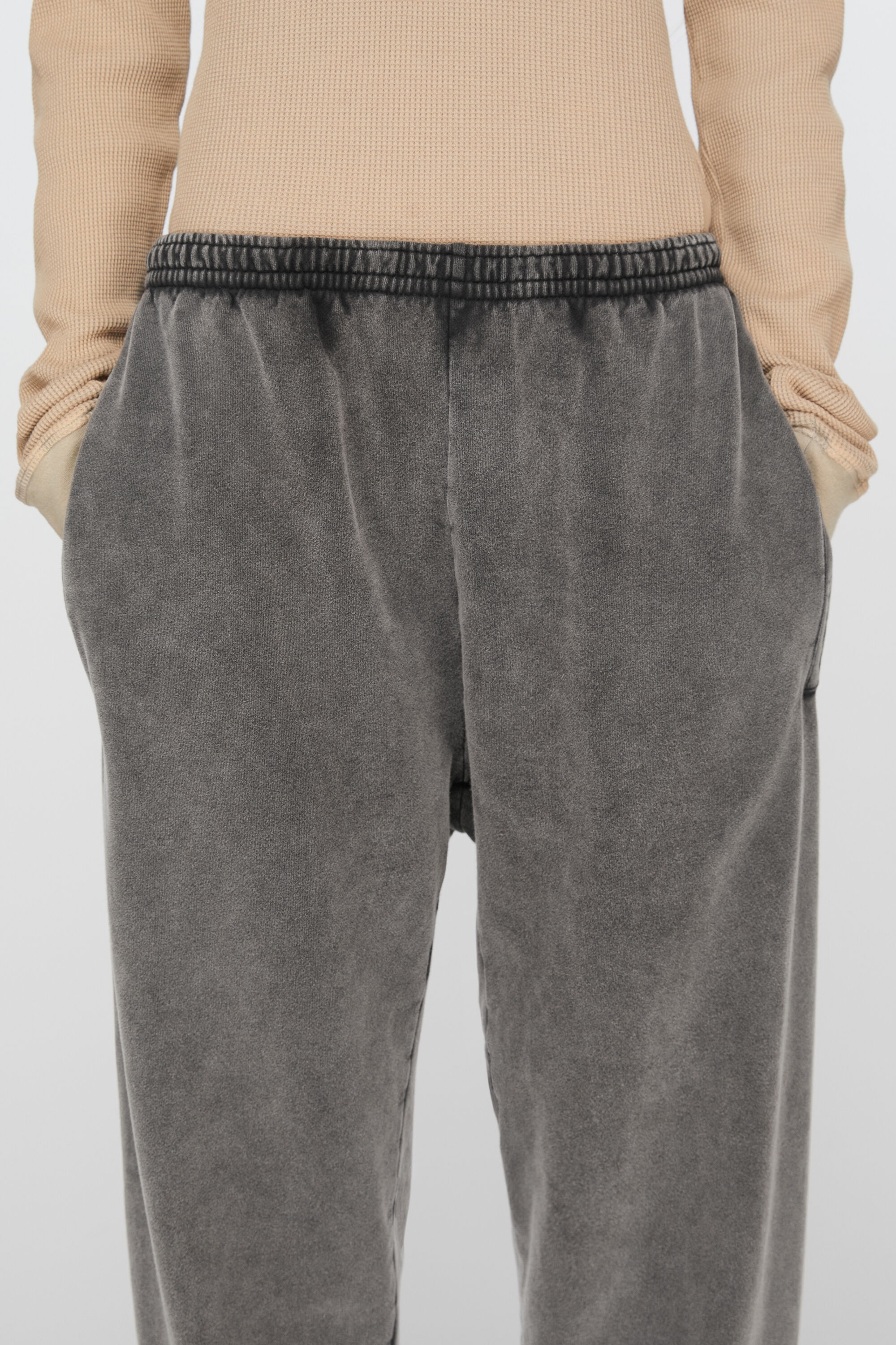 Cotton sweatpants - Faded black - 5