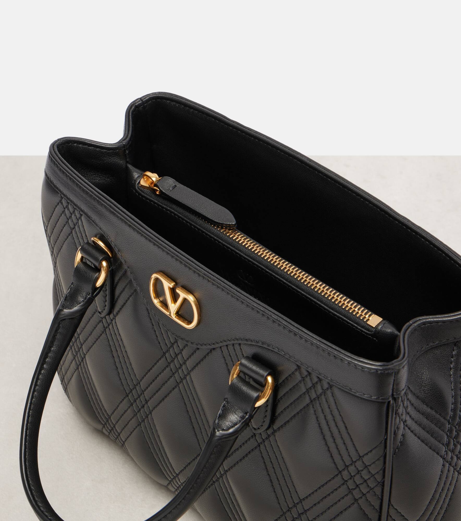 Quiltie 67 Small leather tote bag - 3