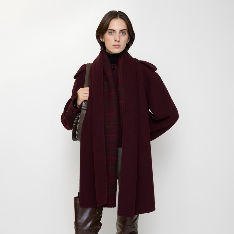Detachable Scarf Wool Jacket 3