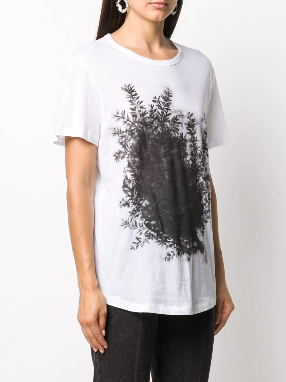 longline plant print t-shirt - 3