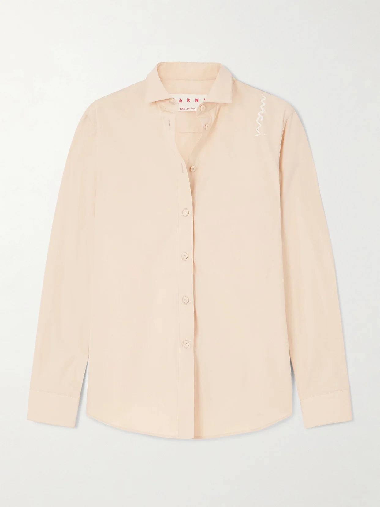 Embroidered Organic Cotton-poplin Shirt - 1
