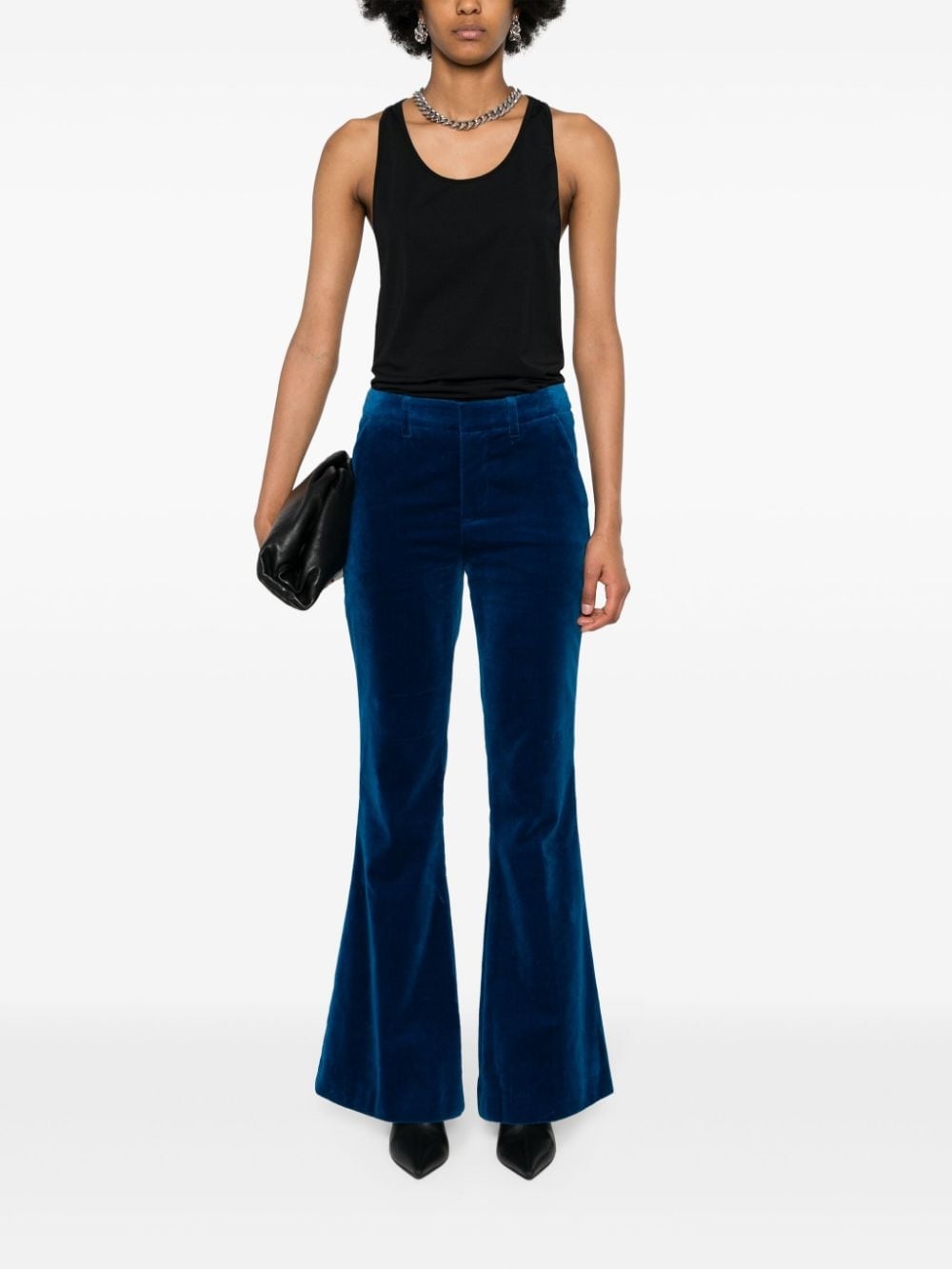 flared velvet trousers - 2
