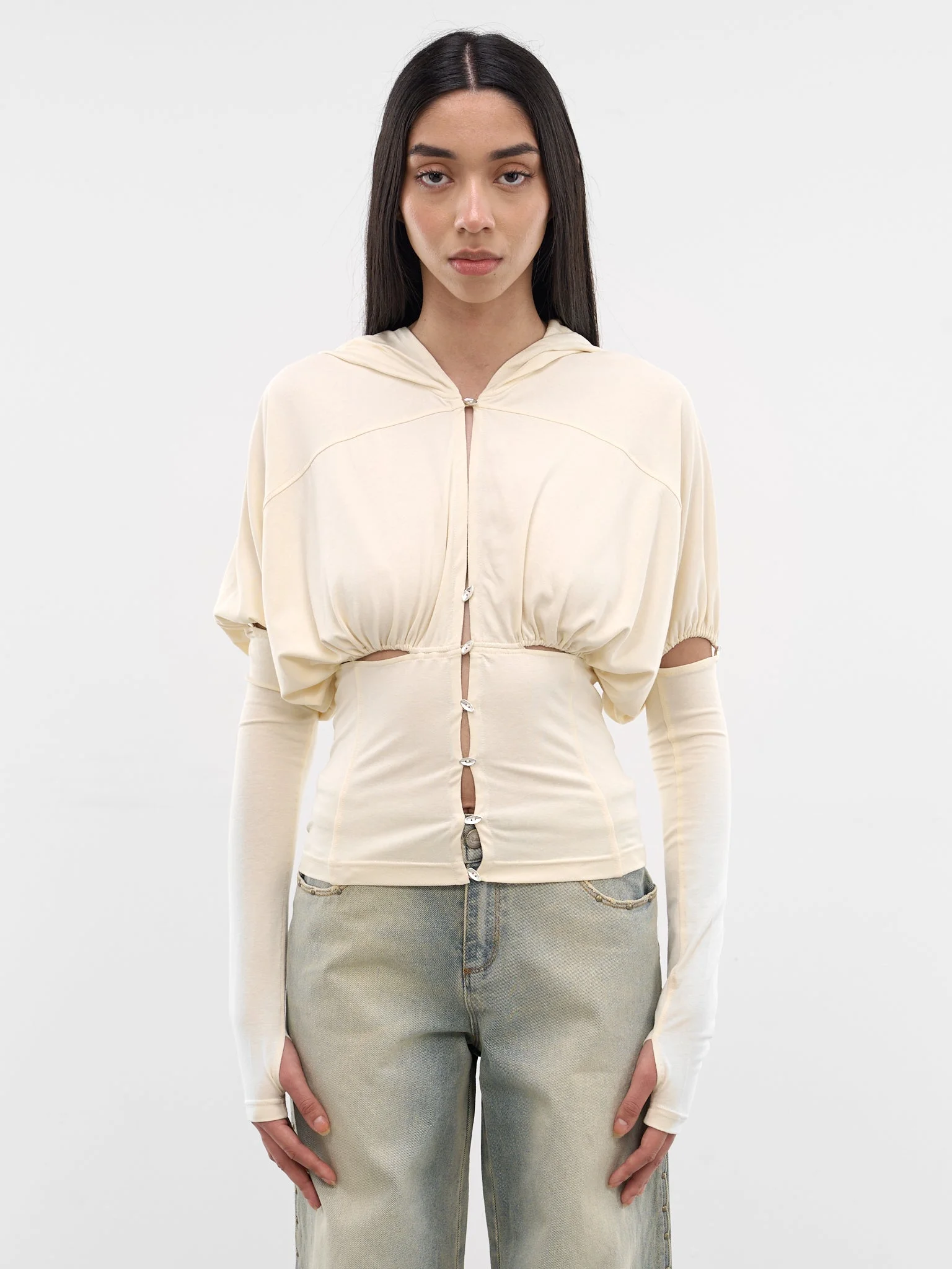 Detachable Sleeve Combo Hooded Jacket - 1