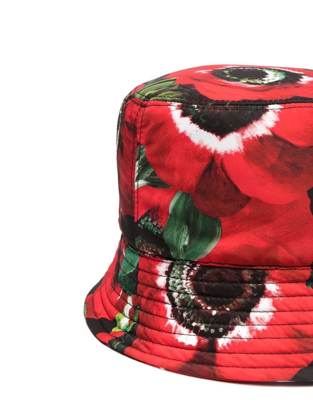 logo-plaque floral-print bucket hat - 2