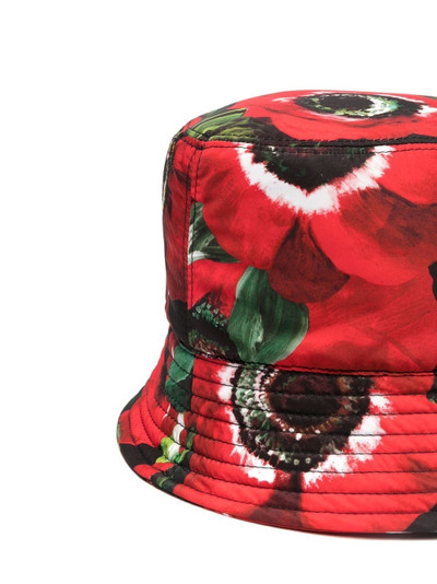 Dolce & Gabbana logo-plaque floral-print bucket hat outlook