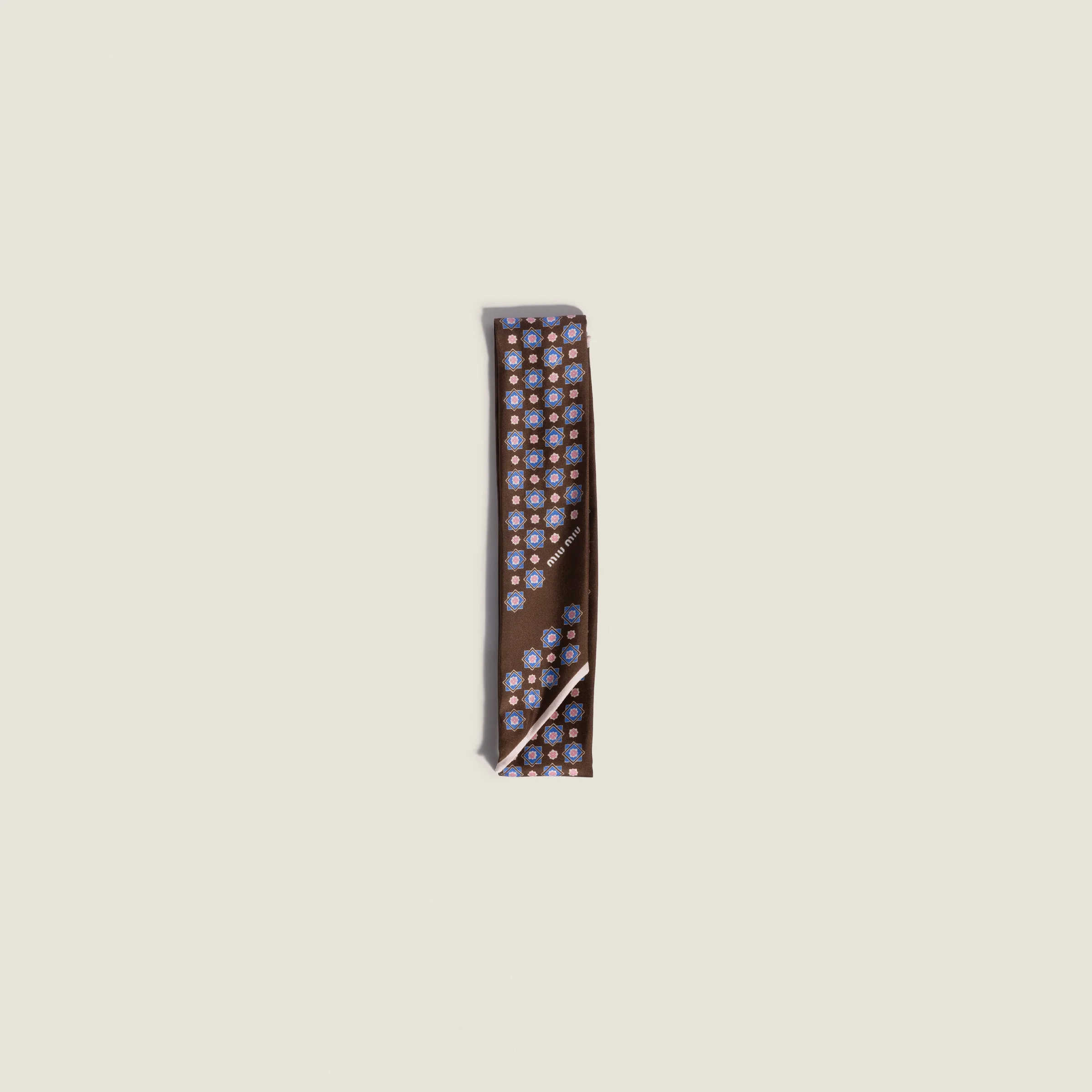 Printed twill scarf - 1