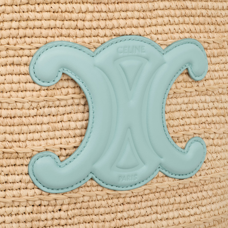 TEEN SUPPLE CELINE CLASSIC PANIER in Raffia and calfskin 5