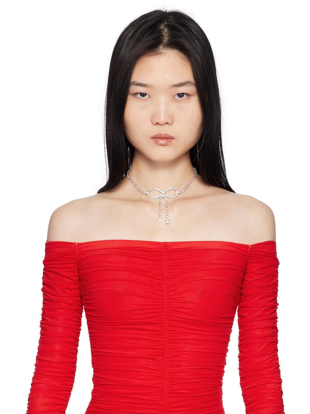 Silver Bow Choker - 2