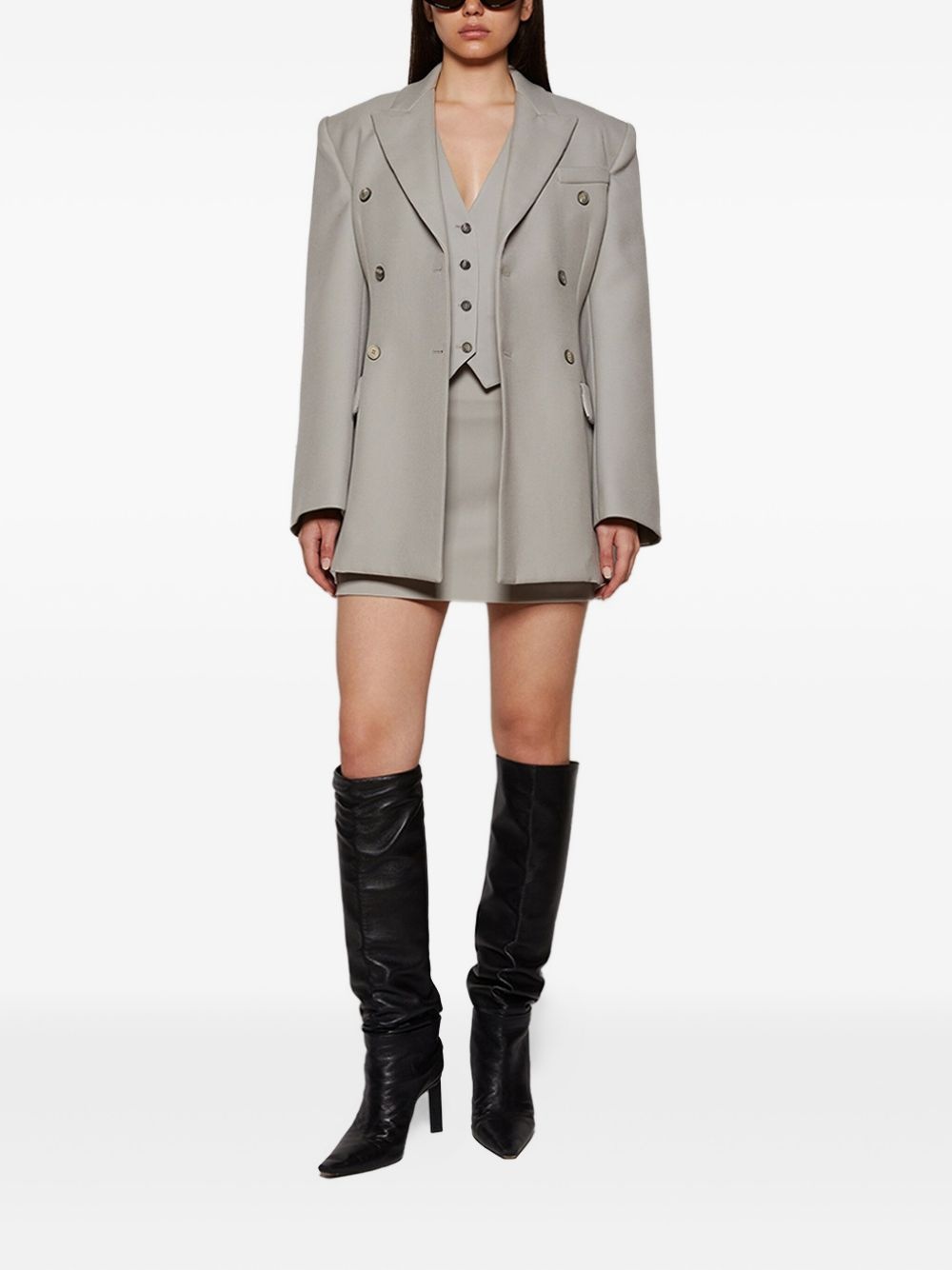 Contour double-breasted blazer - 2