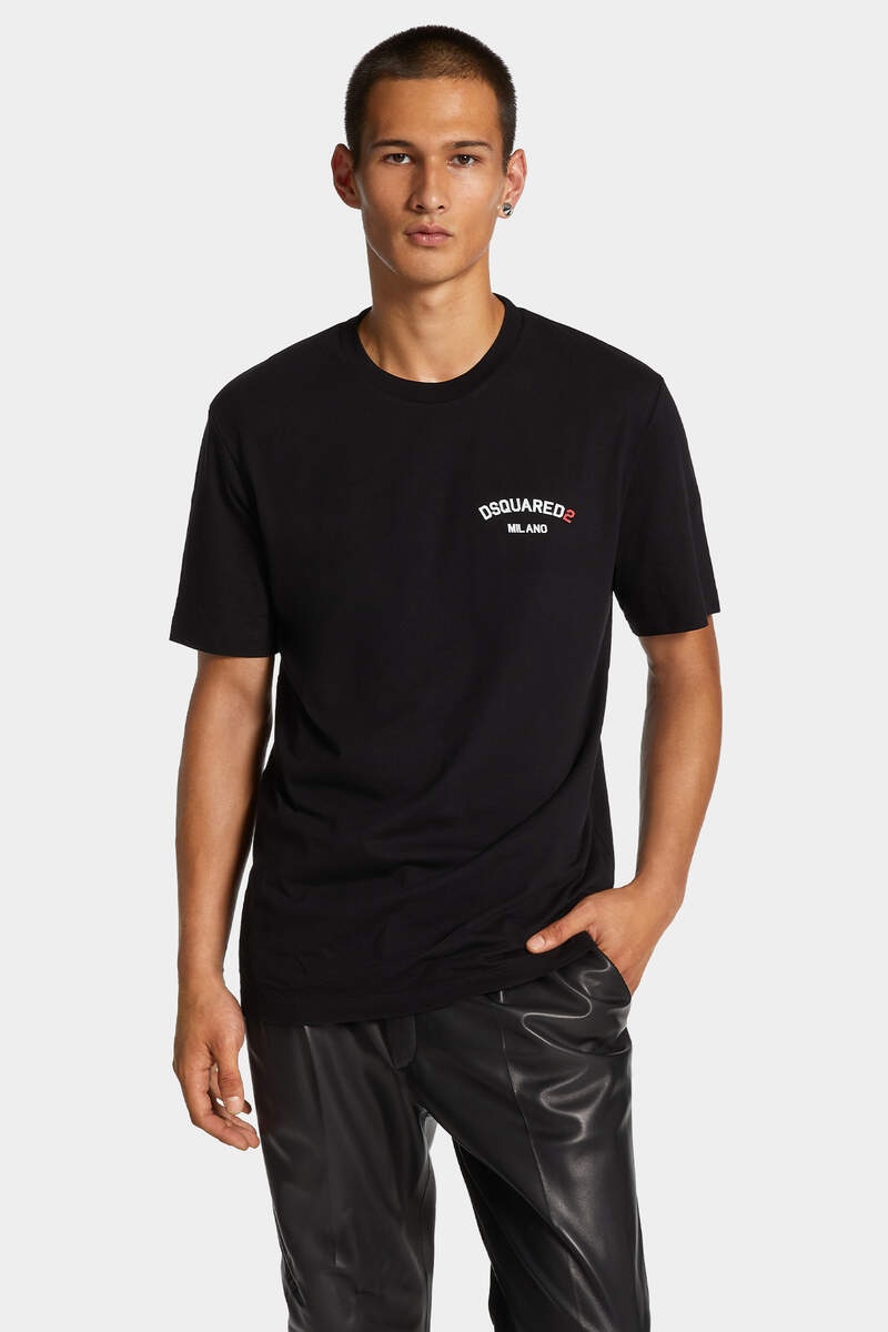REGULAR FIT RUBBER LOGO T-SHIRT - 3
