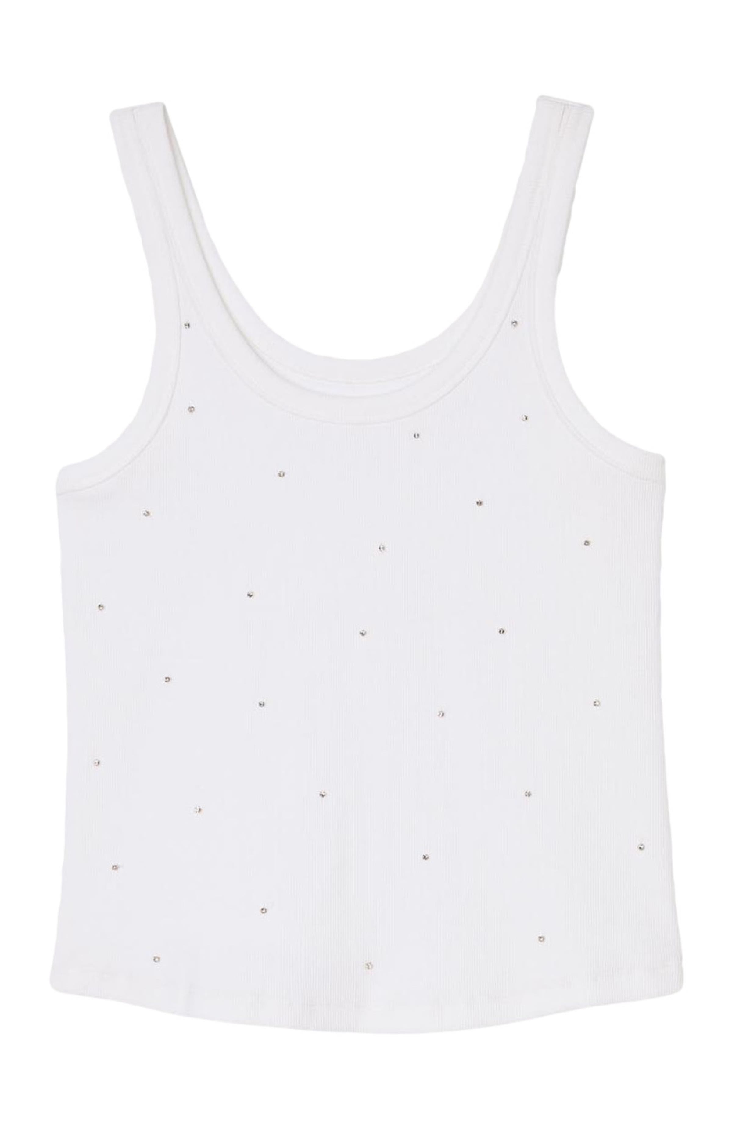 SANDRO Vest top with rhinestones in White at Nordstrom - 6