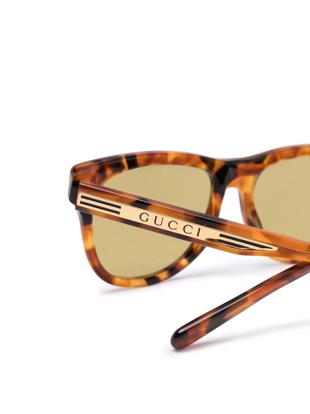 tortoiseshell-effect square-frame sunglasses - 3