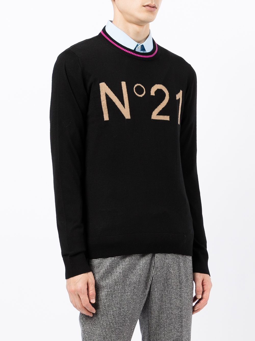 logo-knit jumper - 3