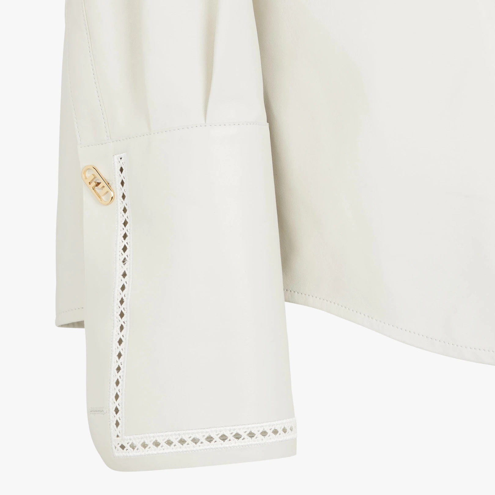 White nappa leather shirt - 3