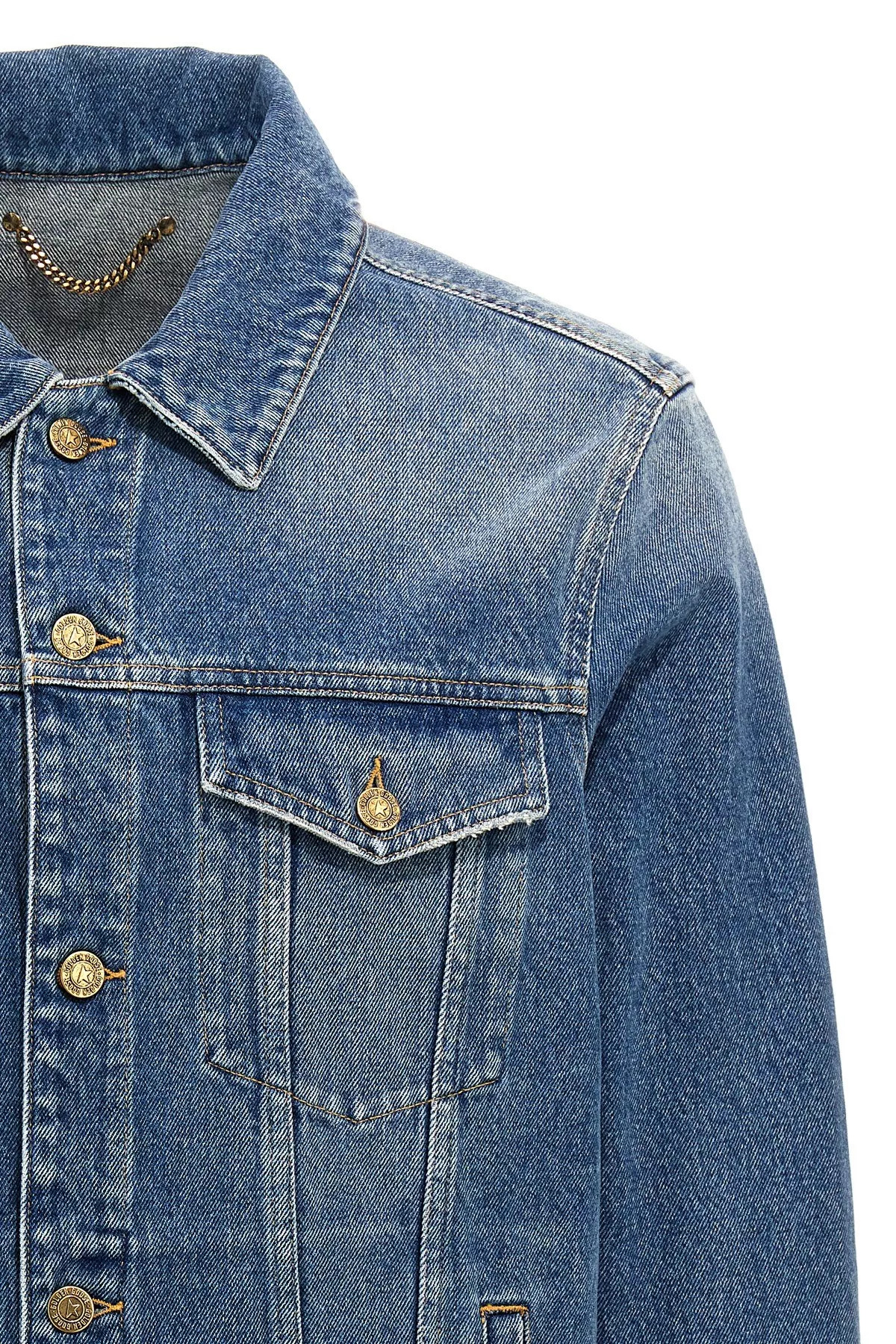 Logo patch denim jacket - 4