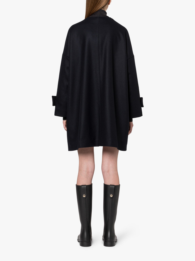 HUMBIE NAVY WOOL COLLARLESS COAT 4