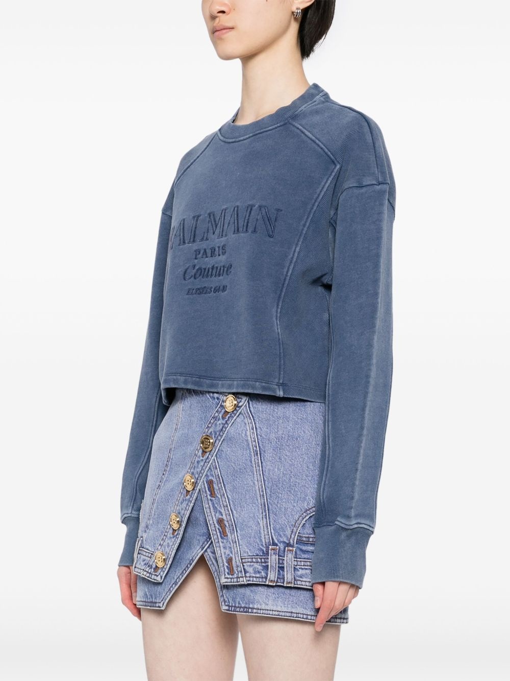 couture embroidered sweatshirt - 3