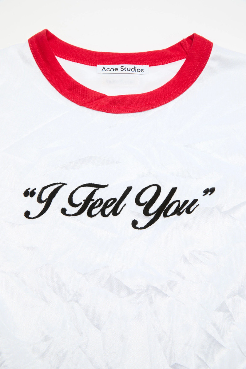 Logo t-shirt - Fitted - White/red 5