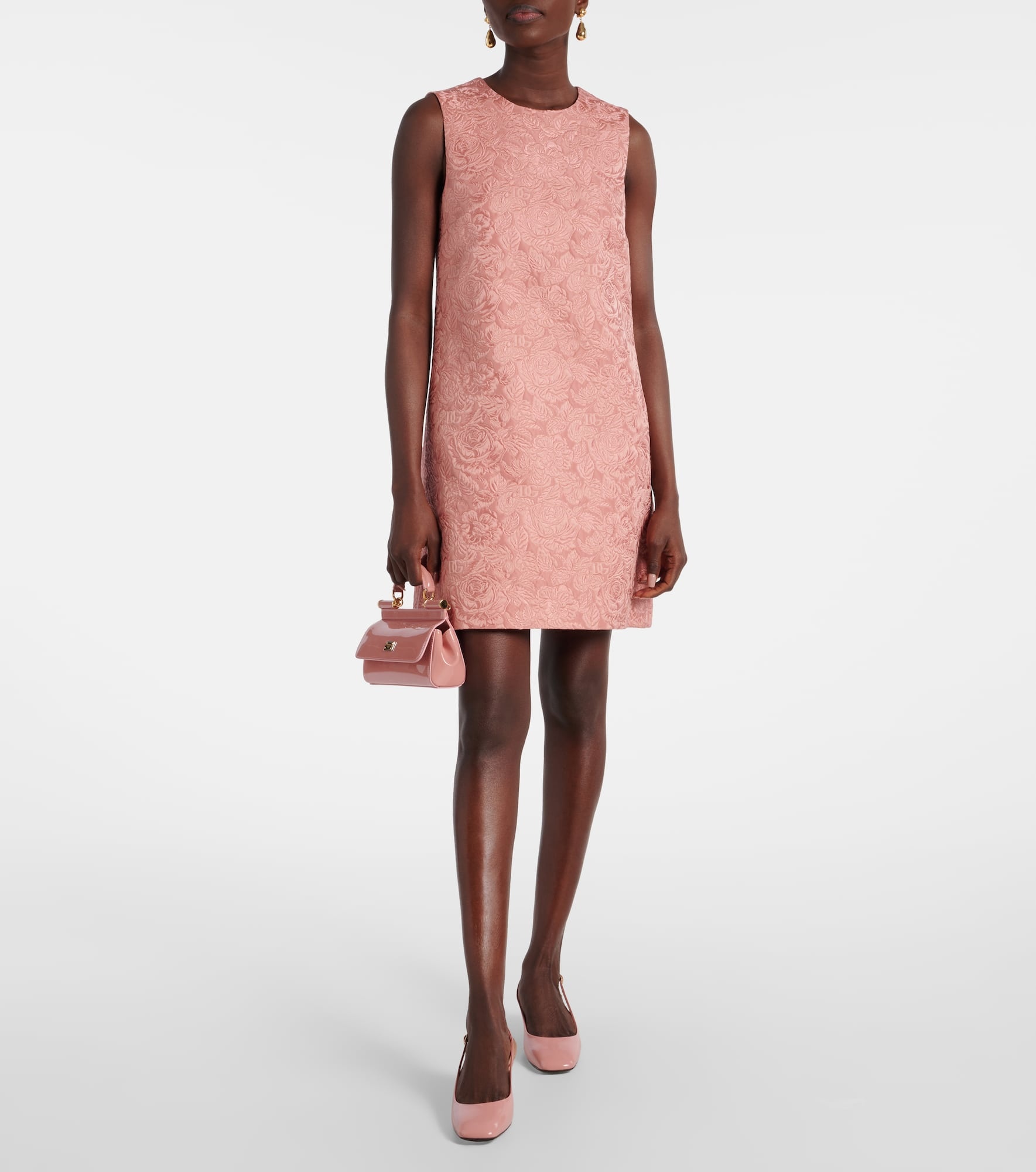 Floral jacquard minidress - 2