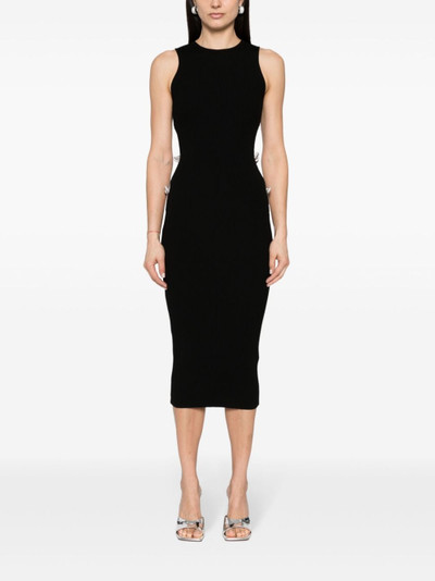 MACH & MACH cut-out ribbed-knit midi dress outlook