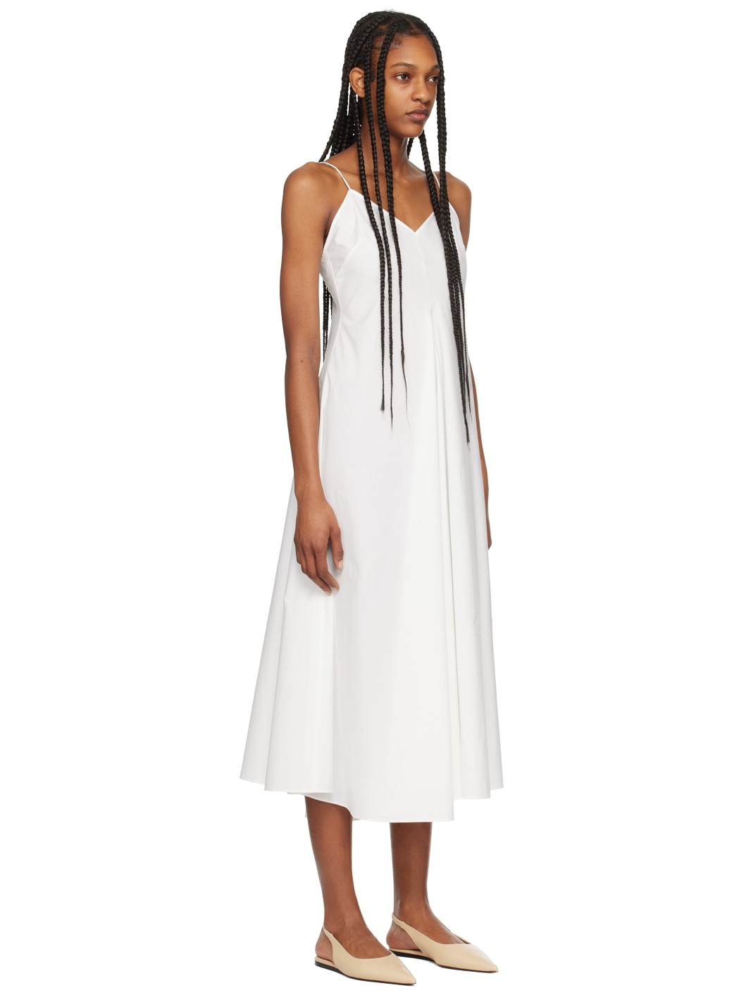 White Strap Midi Dress - 2