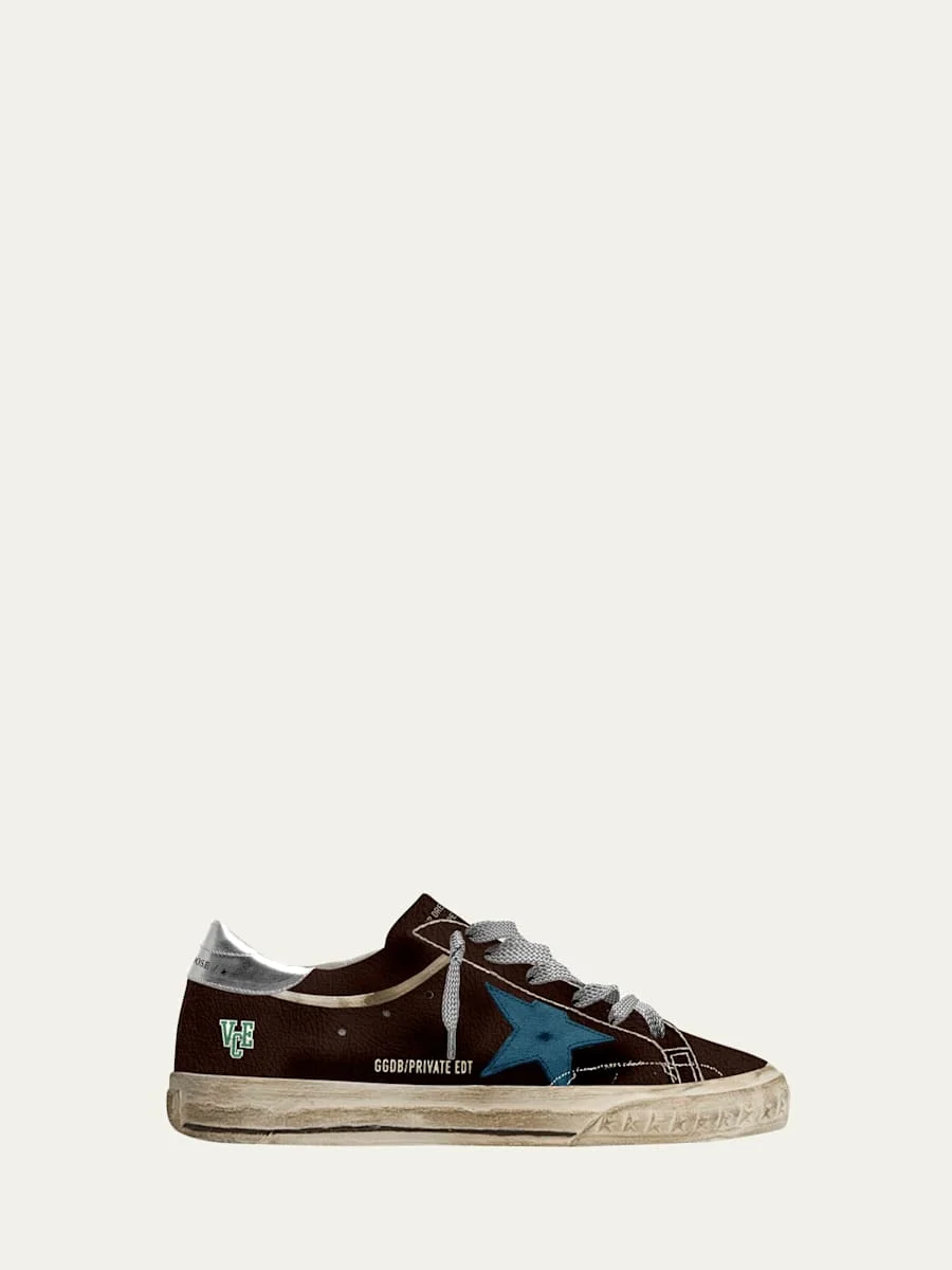 Men's Super-Star Leather Low-Top Sneakers - 1