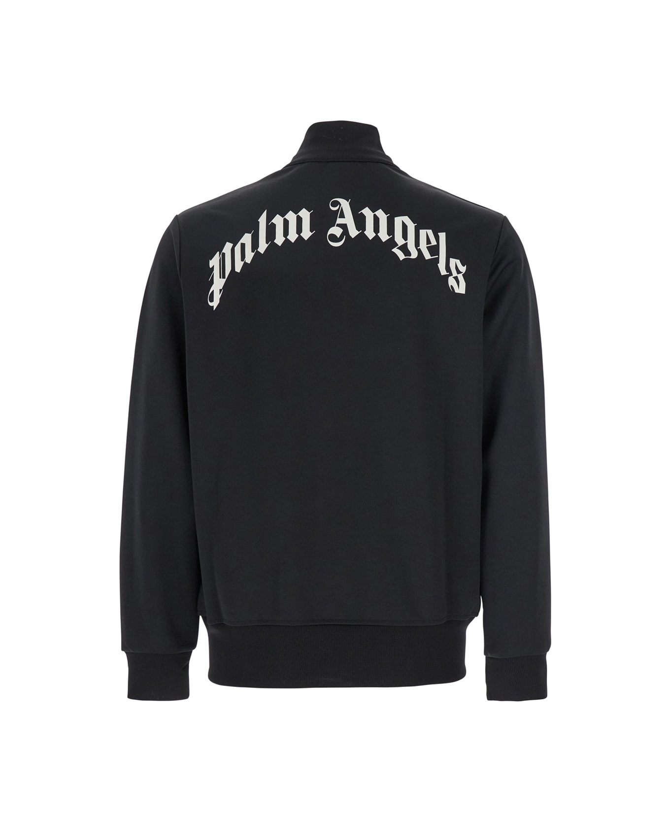 Black Sweatshirt With Lettering Logo Printed On The Back In Tech Fabric Woman - 2