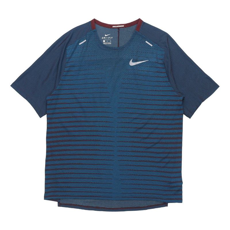 Nike TechKnit Future Fast Running Round Neck Short Sleeve 'Brownred Dark Green Black' CU6057-681 - 1