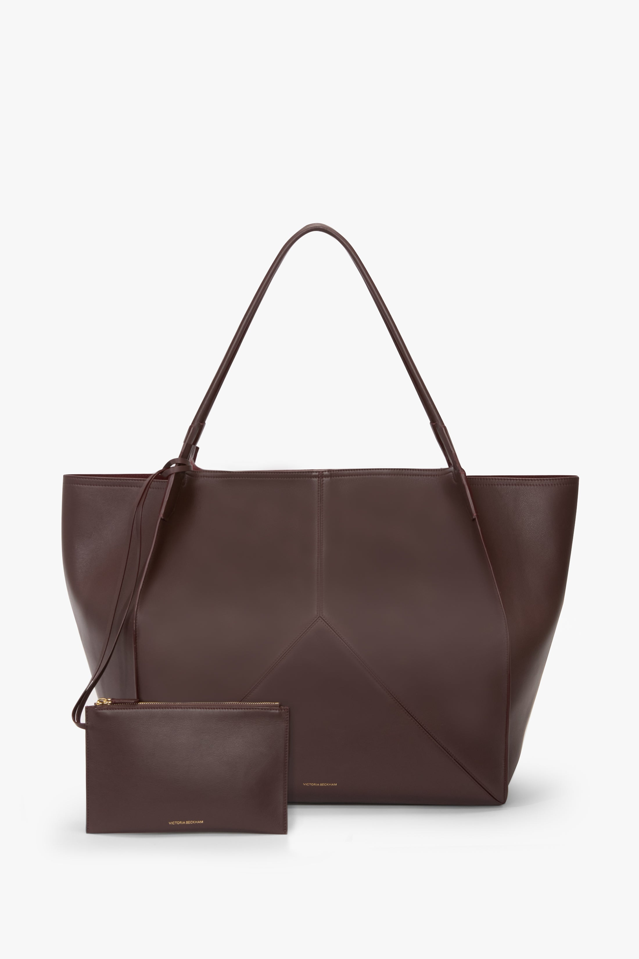 XL Victoria Tote In Burgundy Soft Leather - 7
