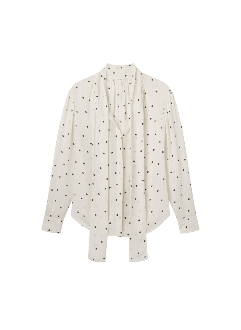 Viv Polka Dot Silk Top 1