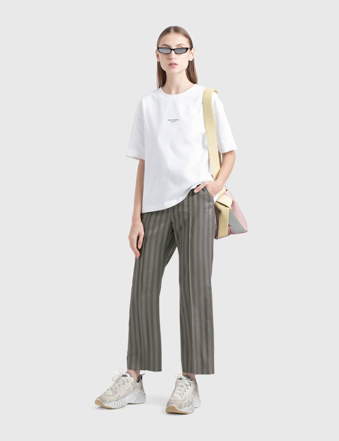 Flared Pinstripe Trousers - 4