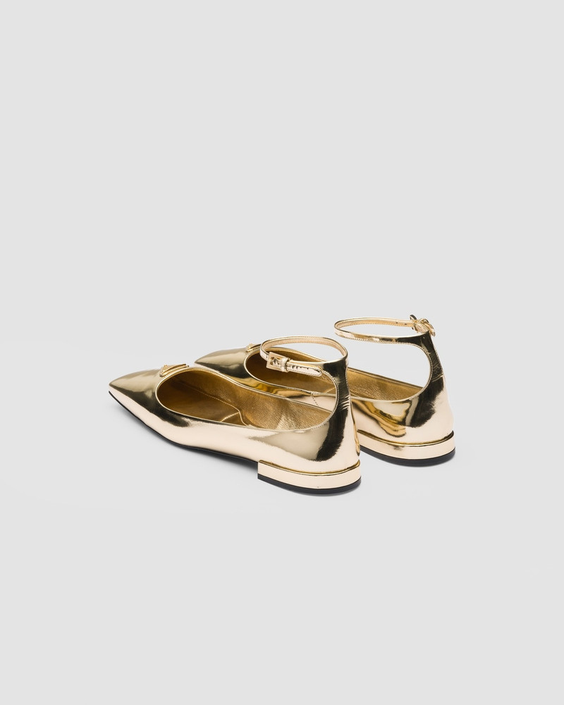 Metallic leather ballerinas 5