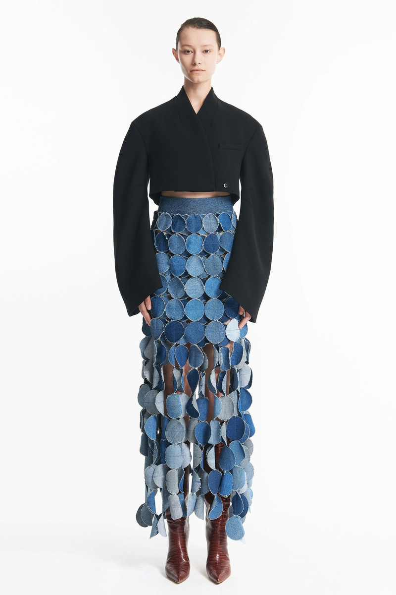 ROUNDED SLEEVE CROPPED JACKET BLACK 1