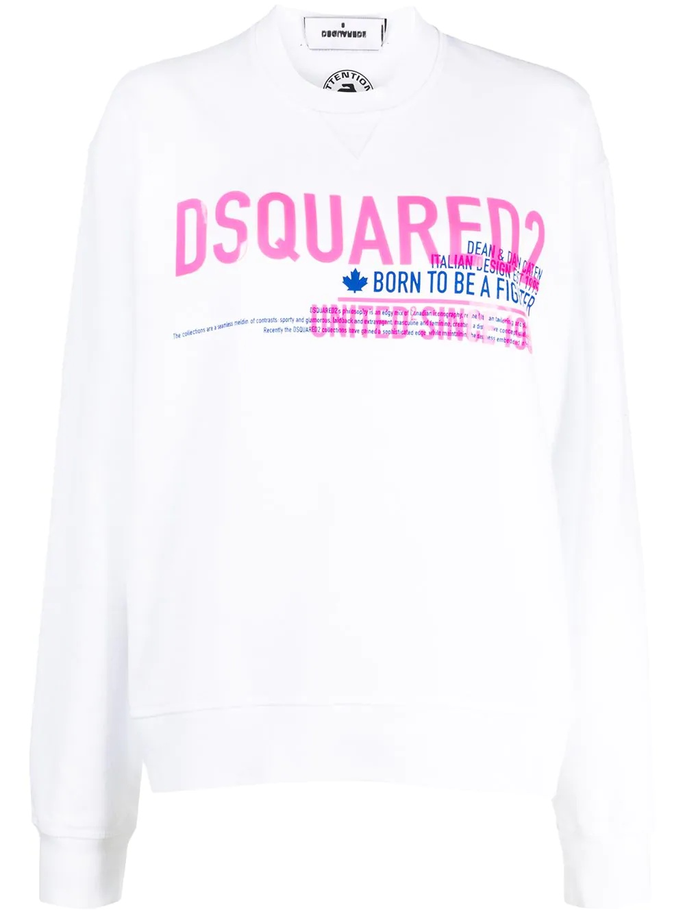 logo print cotton sweatshirt - 1