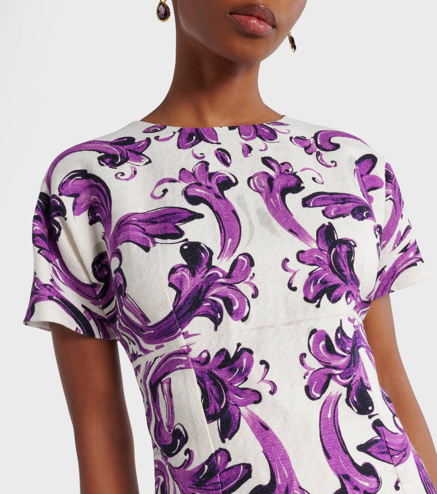 Majolica printed minidress - 4