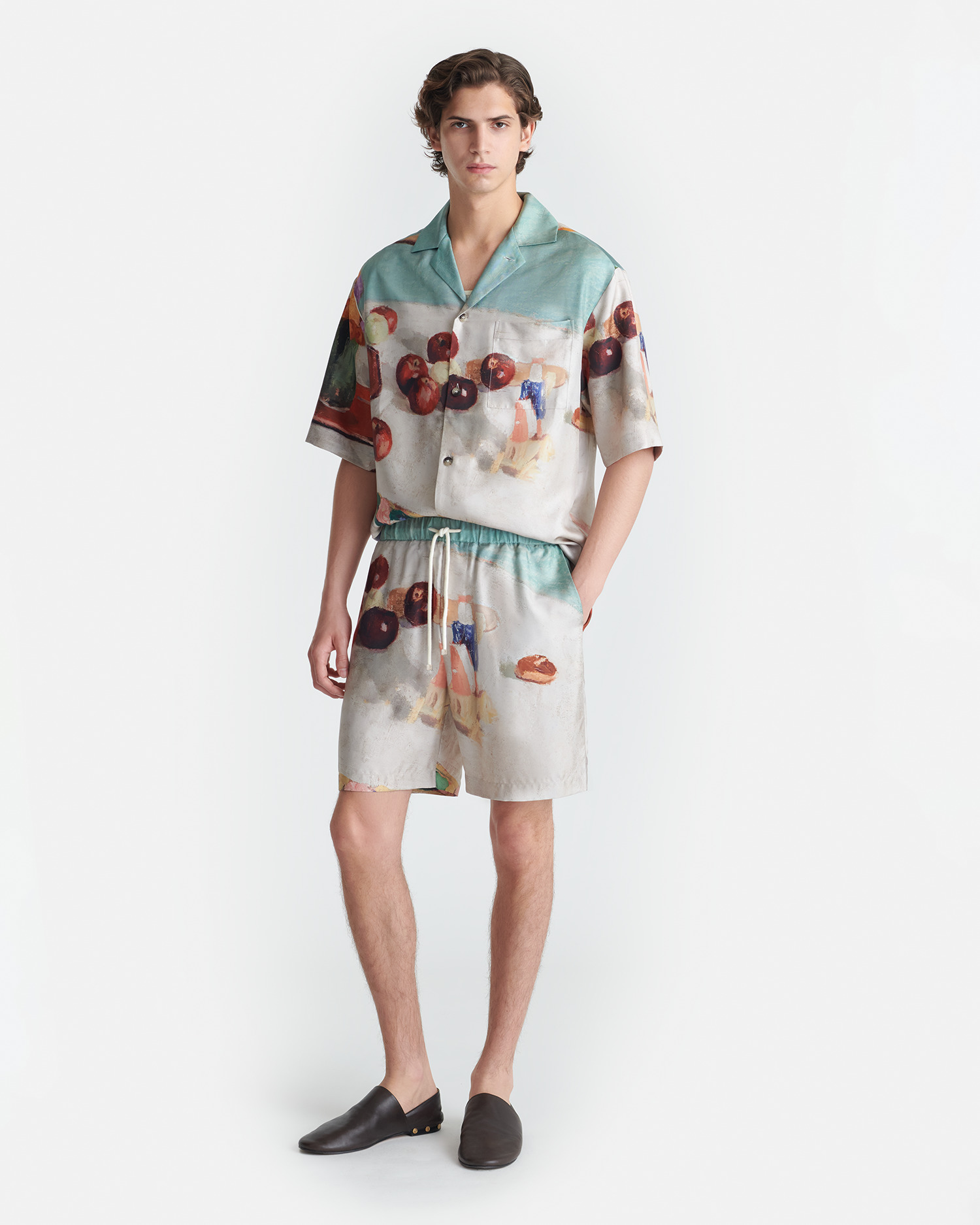 Printed Silk Twill Shorts - 2