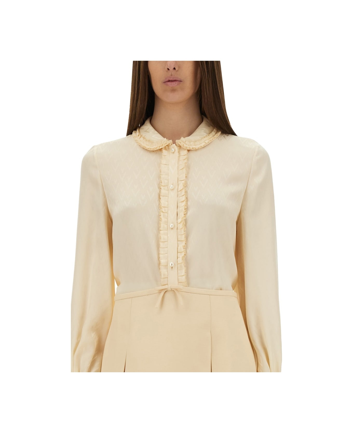 'toute La V' Silk Jacquard Shirt - 4
