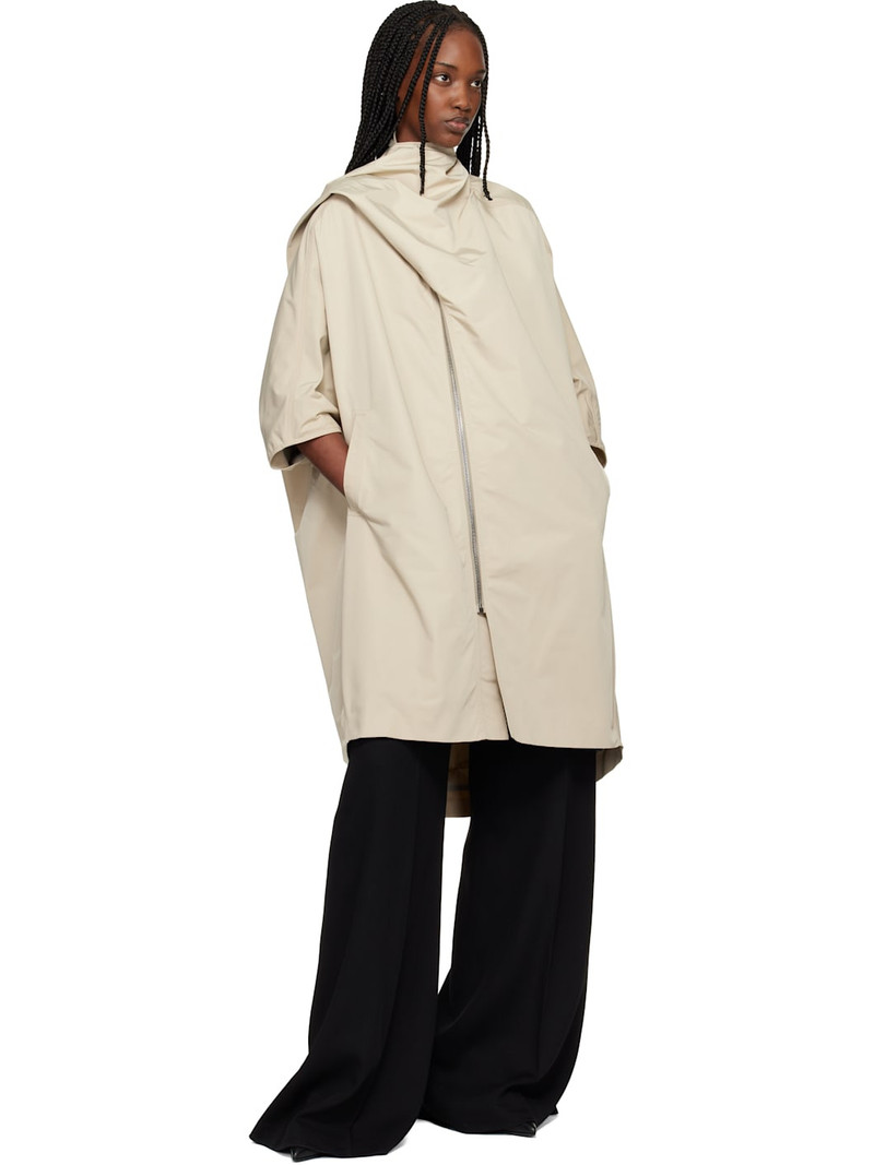 Rick Owens Off-White Temple Sail Biker Coat outlook