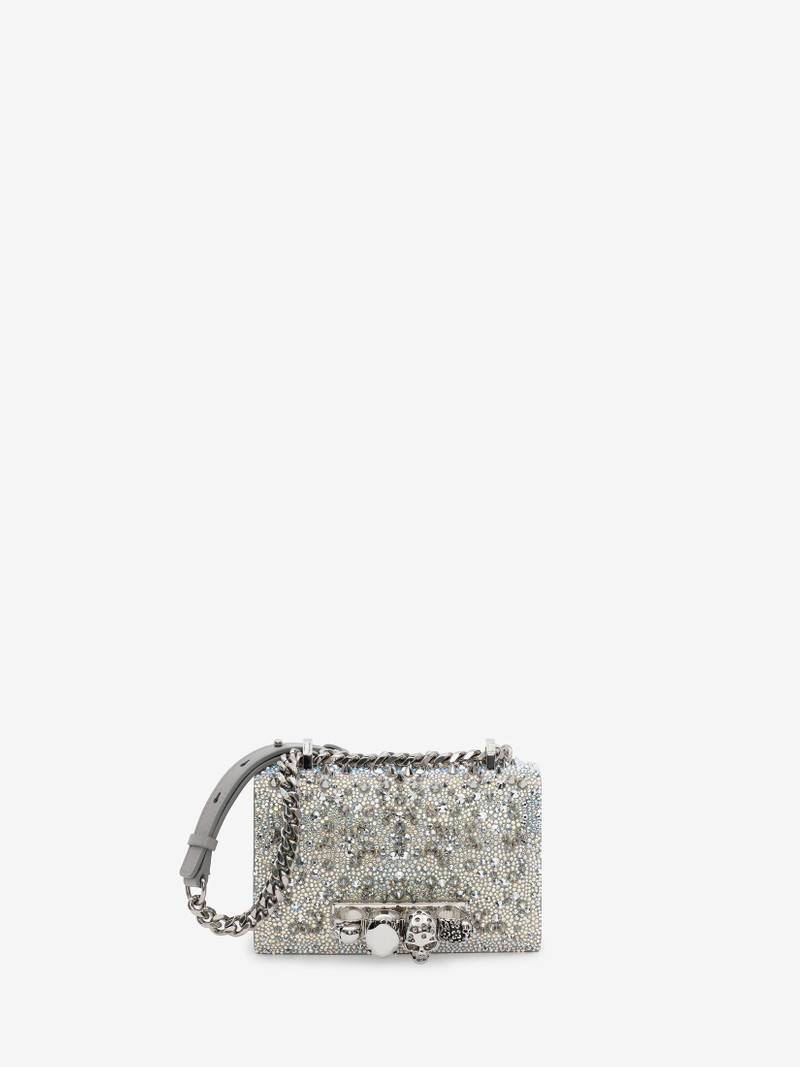 Women's Mini Jewelled Satchel in White 1