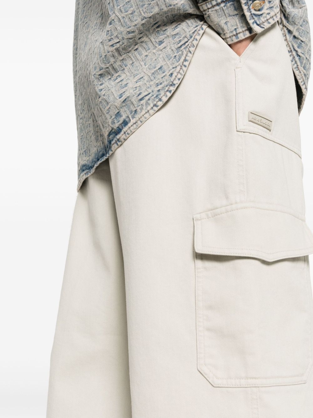 wide-leg cargo trousers - 5