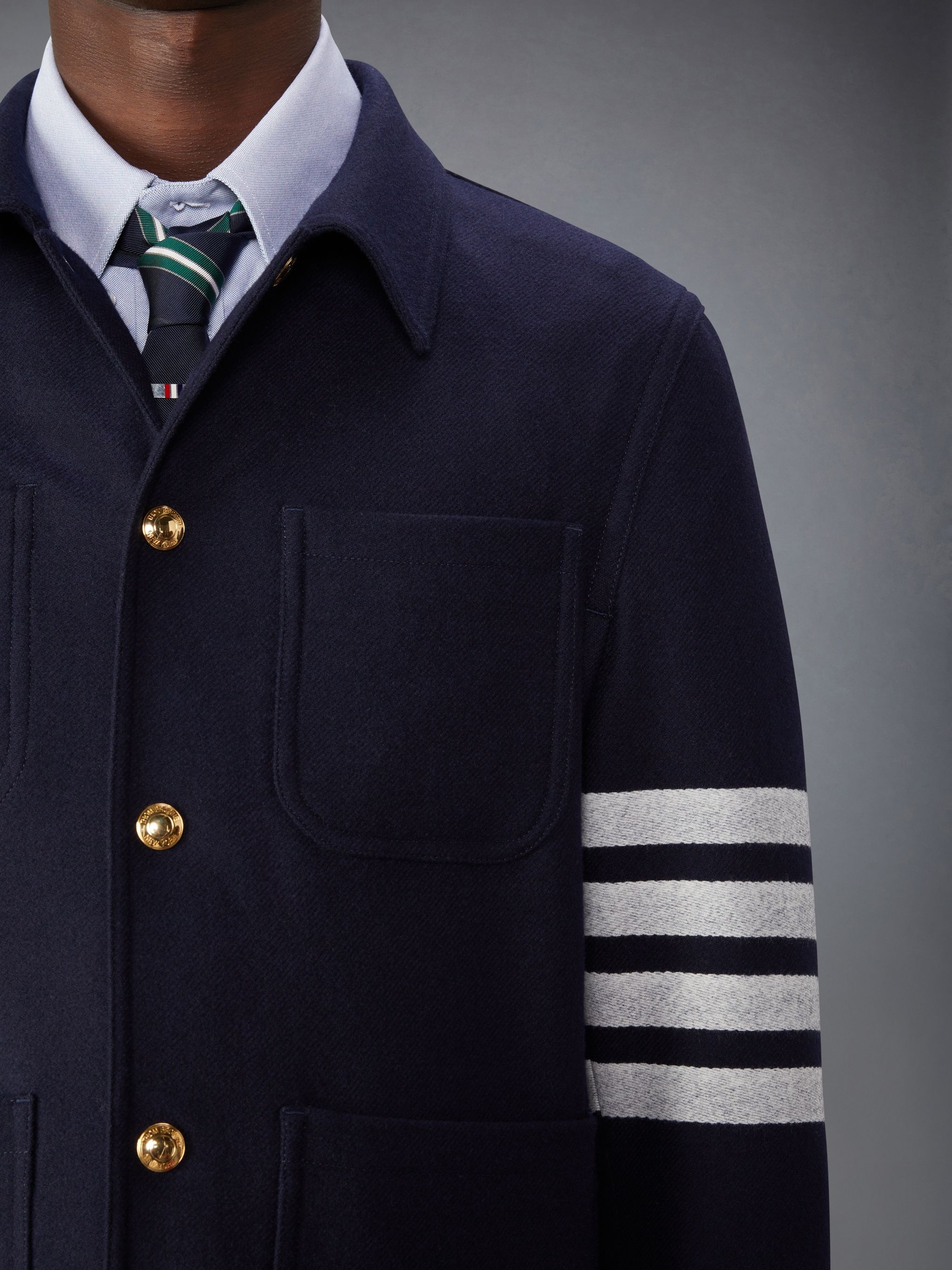Wool Cashmere 4-Bar Utility Jacket - 4