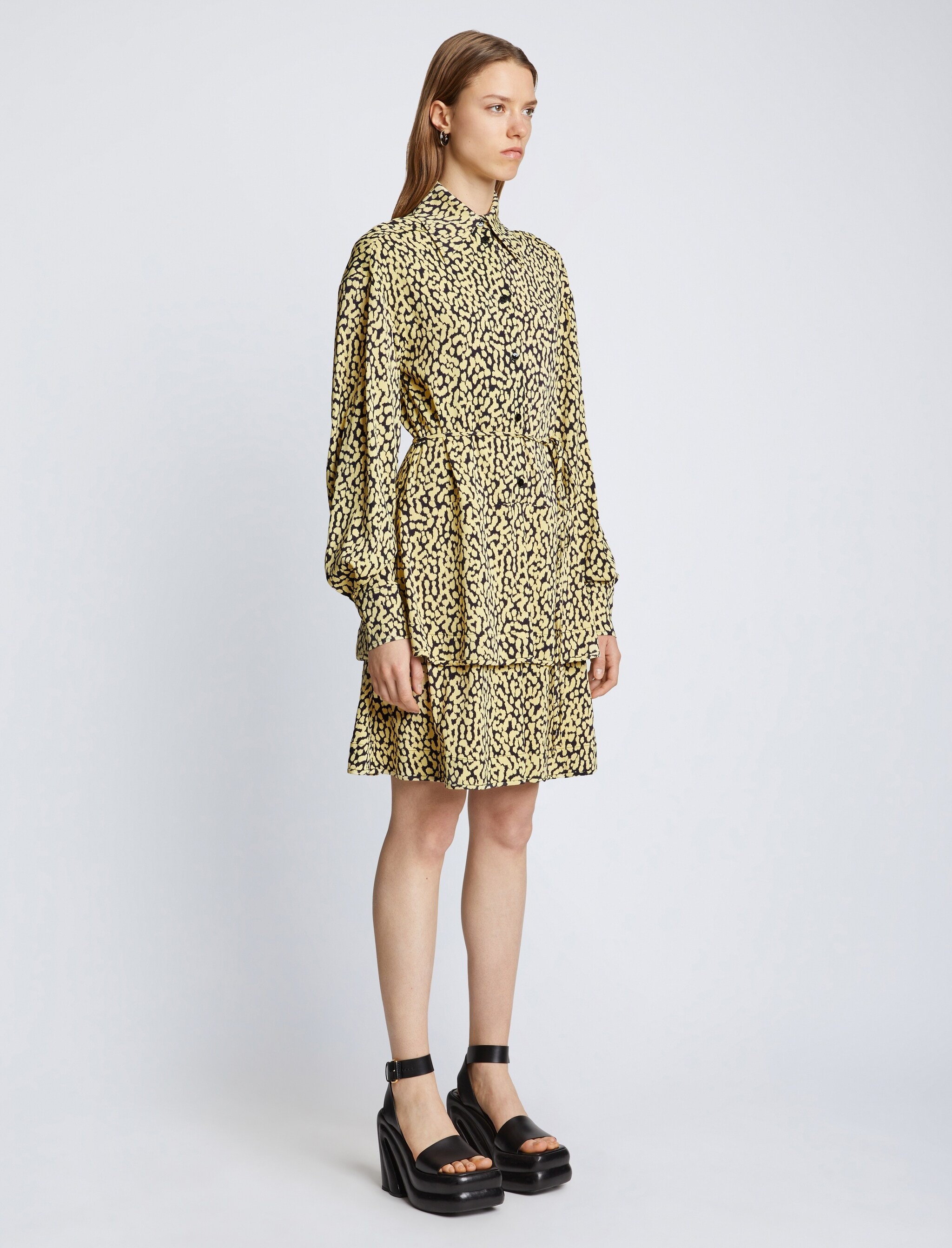 Printed Leopard Shirt Dress - 3