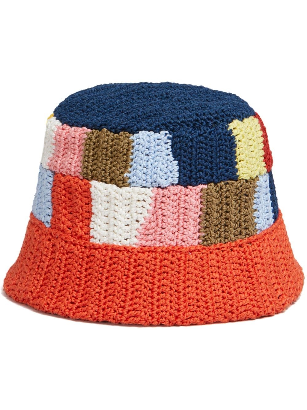 embroidered-logo crochet bucket-hat - 1