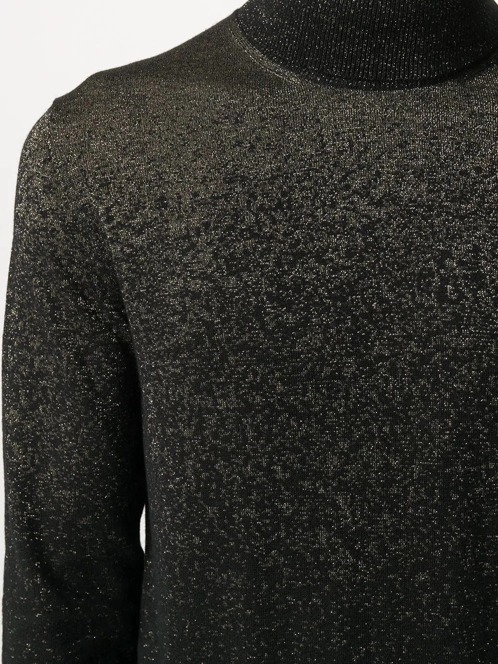 metallized roll-neck jumper - 5