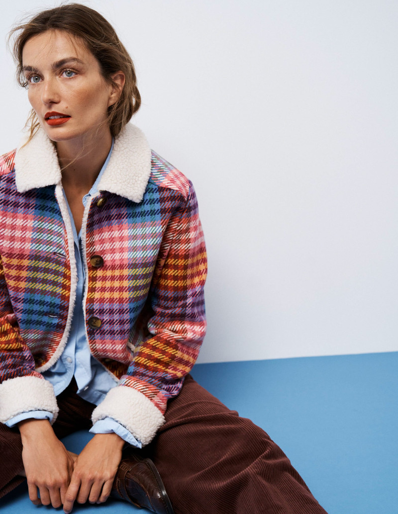 Stirling Check Coat-Rainbow Blanket Multigingham 7